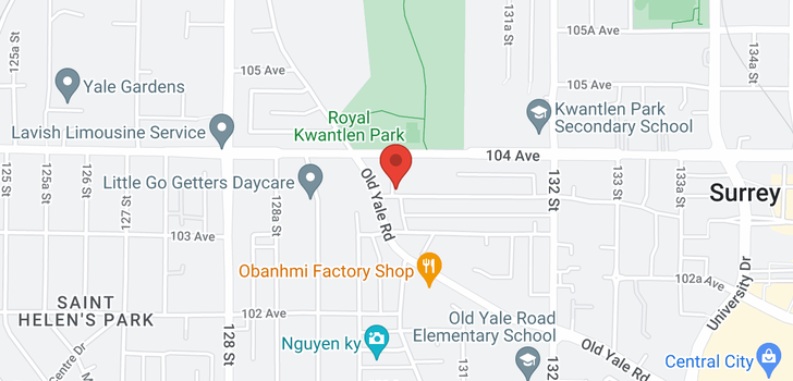 map of 13009 103A AVENUE